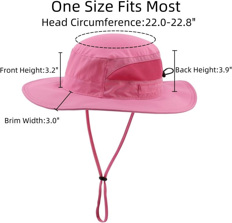 Connectyle Women's UPF 50+ Sun Hat UV Protection Wide Brim Bucket Hat Summer Beach Hats Fishing Hiking Outdoor Safari Hats - Image 3
